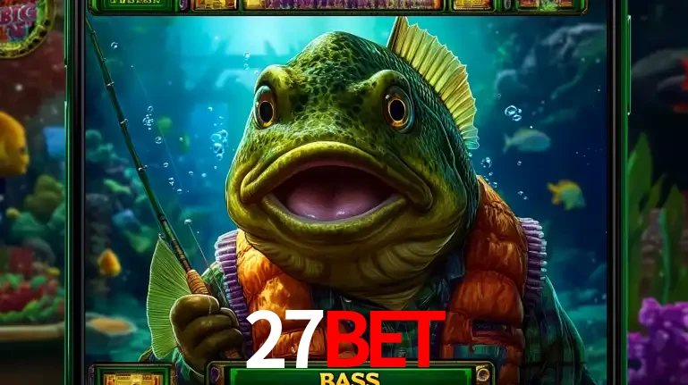 Personagem de peixe pescador do popular jogo de slot com tema de pescaria, uma das emocionantes opções de caça-níqueis para jogar e ganhar no cassino 27bet.